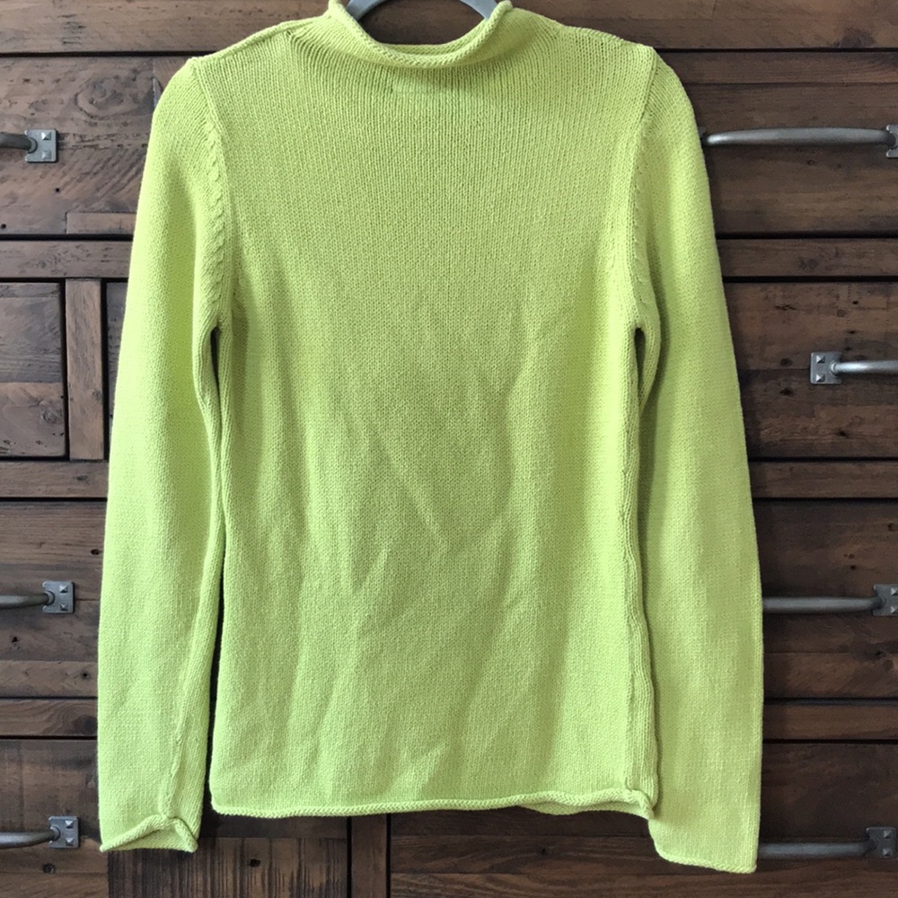 Lacoste Chartreuse Mock Neck Sweater - Picture 5 of 13